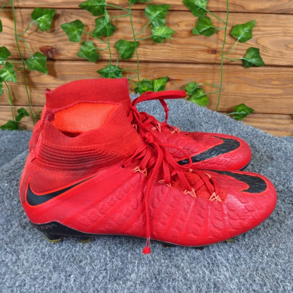 Nike Hypervenom Phantom III Kids Soccer Cleats Size 4.5 Firm Ground Red Black